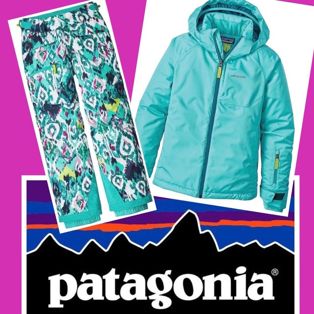 Patagonia Girls' Snowbelle Jacket & Pants sz XL 14